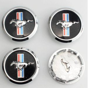 Set of 4 Ford Mustang Wheel Center Caps Tri-Bar Pony Logo Running Horse …